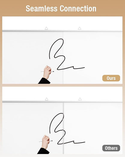 60"X 48" Large Magnetic Dry Erase Whiteboard, Wall Hanging Board with 4 Pens & 1 Dry Erasers & 6 Magnets, Sliver Aluminum Frame White