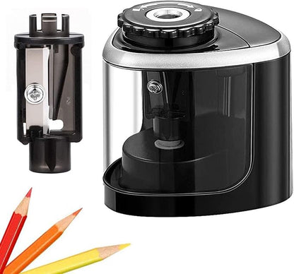 Pencil Sharpener Electric Pencil Sharpener for Kids, Blade to Fast Sharpen, Suitable for No.2/School/Classroom/Office/Home (Black)