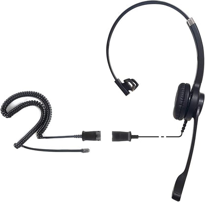 IPD IPH-250 Phone Headset with Noise Cancelling Microhone for Office and Call Center- Comapatible with Polycom VVX, Aastra,Avaya Digital, Nortel,Samsung,Mitel landline Phones.