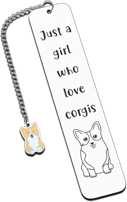 Stocking Stuffer Gifts for Teen Girls, White Elephant Gifts for Teen Boys Girls, Corgi Gifts for Book Lover, Bookish Gifts, Bookmark for Pet Lover