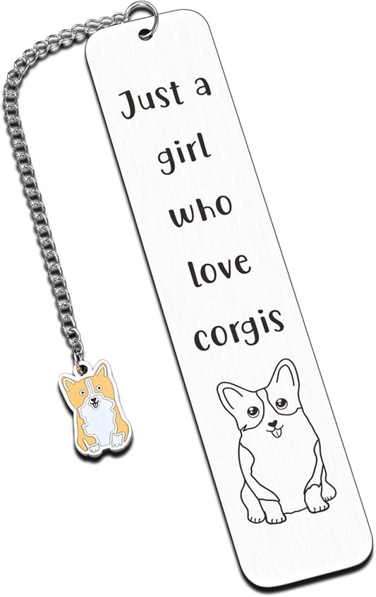 Stocking Stuffer Gifts for Teen Girls, White Elephant Gifts for Teen Boys Girls, Corgi Gifts for Book Lover, Bookish Gifts, Bookmark for Pet Lover