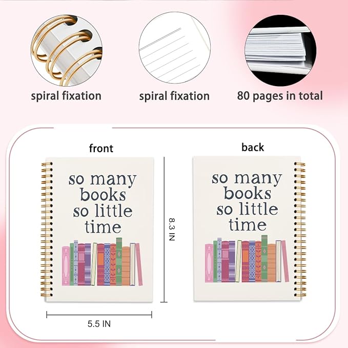 Book Club Gifts Notebook for Women, Cute Book Club Gifts, Christmas Book Lover Gifts for Women, Journal Motivational Gifts for Teacher Book Club Librarian Bookish 5.5x8.3