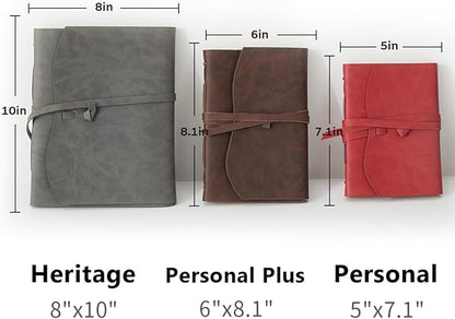 Leather Diary for Women -, A5 Leather Notebook 6x8.1 Inch, Genuine Leather Journals for Writing, Vintage Style, Ideal for Men and Women, Artists, Travelers, Red