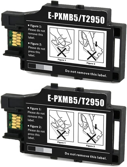 INK+ YOUEXPERT T2950 Maintenance Box T295000 Remanufactured Compatible with Workforce WF-110, EC-C110 Printer, 2 Pack