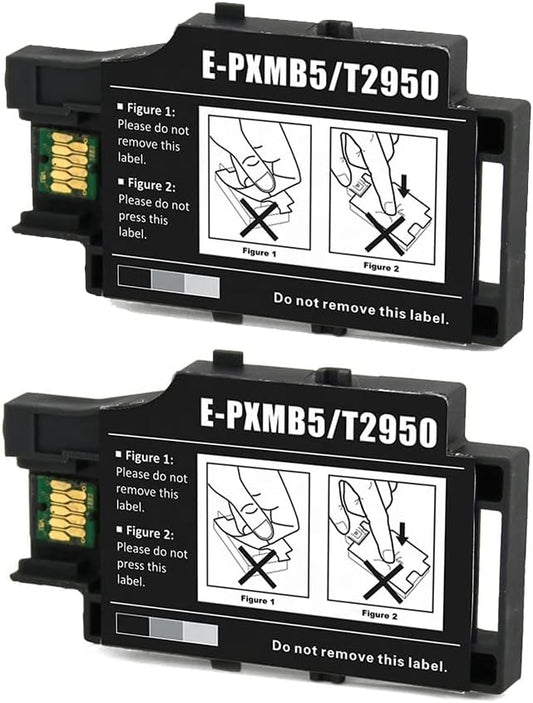 INK+ YOUEXPERT T2950 Maintenance Box T295000 Remanufactured Compatible with Workforce WF-110, EC-C110 Printer, 2 Pack