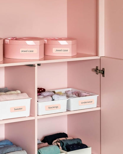 iEager Label Maker Tape, 15mm x 30mm, Pink Sticker Thermal Paper, Household Storage Labels, Self-Adhesive Label Tape, Set of 3