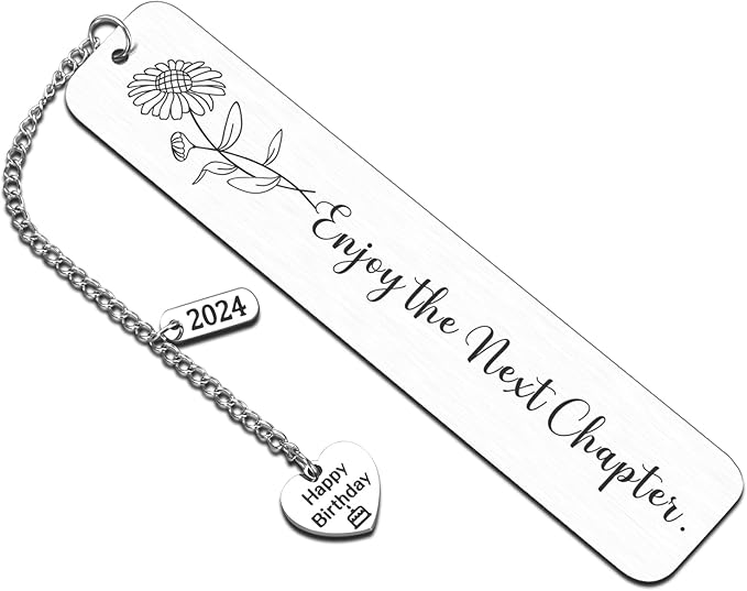 50th Birthday Gifts for Her, 16 21st 30th 40th 50th 60th Birthday Gifts for Her, Birthday Gift Ideas for Friend Bestie Mom Grandma Sister Girls Book Lovers,Birth Flower Bookmark,Sunflower Gifts