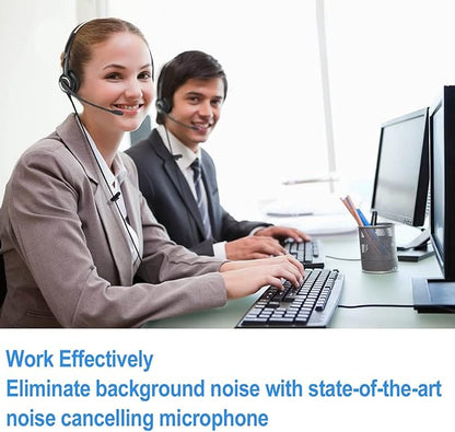 Polycom Phone Headset Noise Cancelling Mic RJ9 U10P Bottom Cable Compatible with Polycom VVX, Shoretel, Nortel (Avaya) Phones