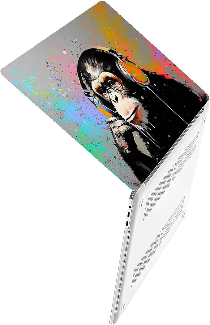 Compatible with 13.3 Inch MacBook Retina A1425/A1502, Music Monkey with Headphone Hard Plastic Shell Cover Case