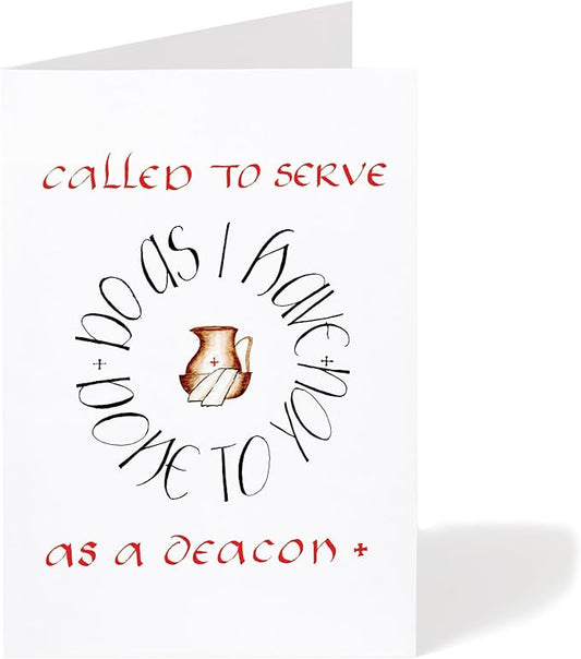 M Market On Mainstreet Christian Ordination Card w/Envelope, 5x7 inches, Made in the USA (Calligraphy Deacon Ordination, Single Card)