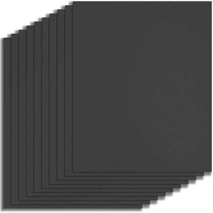 Binditek 10 Pack 20 Mil Sand-Textured Polycover - Super Heavyweight for Business Reports and Proposals - Lightly Textured Sand Finish - with Square Corners, Un-Punched, Black Color, Office Supplies