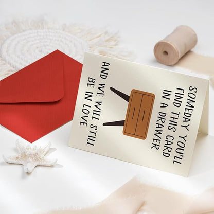 Funny Anniversary Card Gifts for Men, Happy Birthday & Anniversary Greeting Card for Him Husband Boyfriend, Valentines Day Gifts for Him