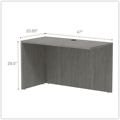 Alera ALEVA354824GY 47.25 in. x 23.63 in. x 29.5 in. Valencia Series Reversible Return/Bridge Shell - Gray