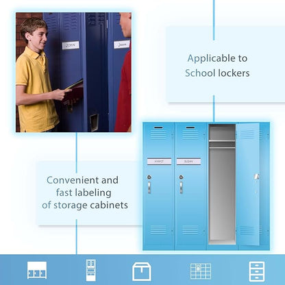 Eeoyu Magnetic Label Holders with Magnets Magnetic Data Card Holders with Clear Plastic Protectors for Metal Shelf, Whiteboard, Set of 30 (1 x 8 Inch)