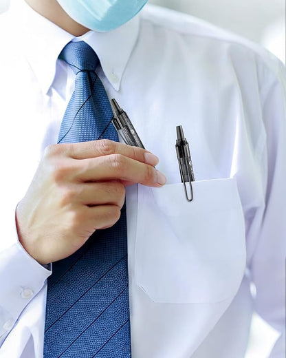 12 Pack Black Gel Pens, Quick Dry Black Ink Pens, 0.5mm Fine Point Retractable Smooth Writing Pens for Journaling, Writing, Business Gel Pen for Office School & Home Supplies(Black)