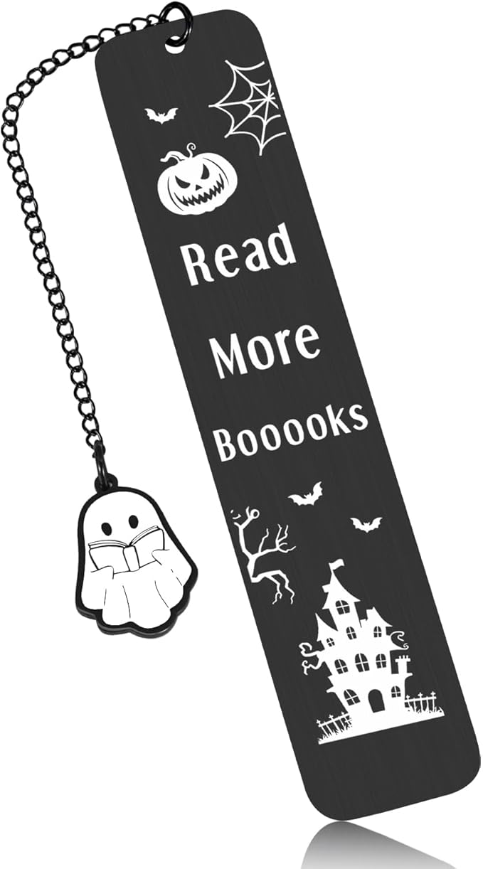 Halloween Gifts for Women Men Adults Halloween Boo Basket Stuffers for Women Kids Spooky Gifts for Women Halloween Bookmark Reading Gifts for Book Lovers Bookish Funny Horror Spooky Bookmark Christmas