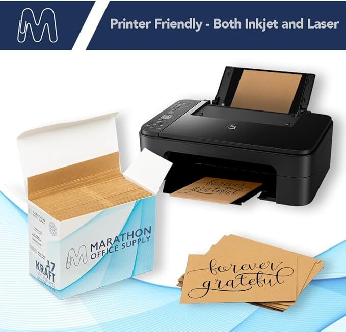 MOS A4 Invitation Envelopes – 4-1/4" x 6-1/4" Kraft Mailing Envelopes Self Seal (500 Count) – 120GSM/ 32LB Bond Heavy Duty – For Greeting Cards, Card Making, RSVP Cards, Wedding Invites