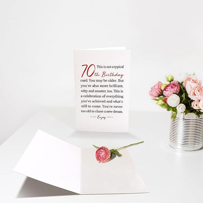 Chenive 70th Birthday Card for Him Her, Uplifting 70 Years Old Birthday Card for Men Women Friend, Funny 70th Birthday Card for Mom Dad Grandpa Grandma Husband Wife