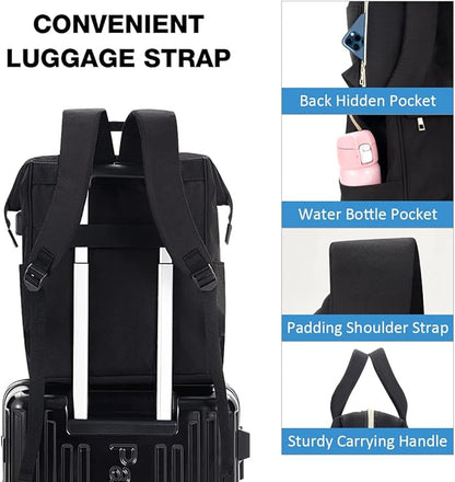 OIWAS Lunch Backpack for Women, 15.6 inch Laptop Backpack Insulated with USB Port for Men Travel Work Travel Picnics Hiking