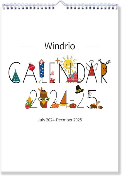 Desk Calendar 2025 Wall Calendars, November 2024 - December 2025 Monthly Planner Paper Office Desktop 17"X 12", 14-Months, Planning and Organizing Home, School, Office, Holiday, Vacation