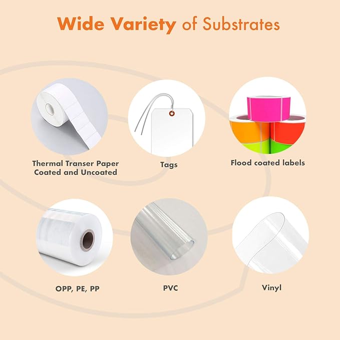 24 Rolls Wolfbarco 4.33" x 1476' (110mm x 450m) Black Premium Resin-Enhanced Wax Thermal Transfer Ribbon Compatible with Zebra,TEC, INTERMEC,Citizen,TSC,GODEX,ARGOX Printers