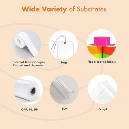 12 Rolls Wolfbarco 1.57" x 1476' (40mm x 450m) Black Premium Resin-Enhanced Wax Thermal Transfer Ribbon Compatible with Zebra,TEC, INTERMEC,Citizen,TSC,GODEX,ARGOX Printers