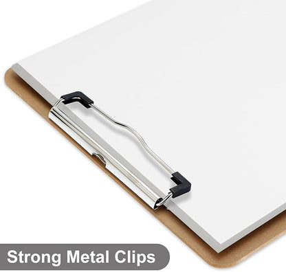 Wood Clipboards 40 Pack, Letter Size Hardboard Clip Board 8.5x11 for Classroom, Students, Kid, A4 Standard Size 9" x 12.5" with Low Profile Clip, Office & School Supply