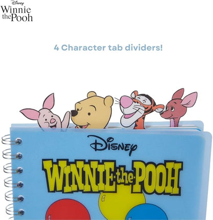 Innovative Designs Disney Winnie the Pooh Tab Journal Notebook, Spiral Bound, 96 Lined Pages, 8 x 7 inches