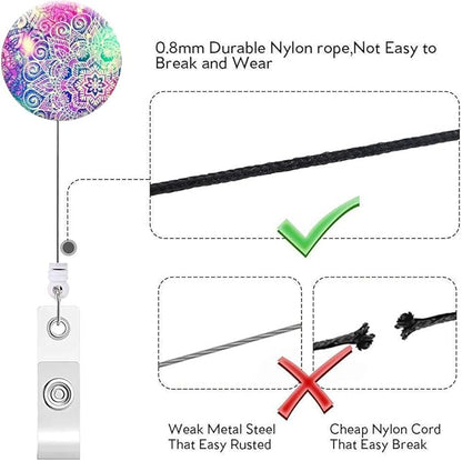 Badge Reels,Nurse Badge Holder,Retractable Badge Reel with Clip ID Card Holders for Office Worker Doctor Nurse