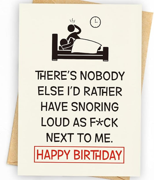 Funny Birthday Card & Gifts for Husband Boyfriend Him Wife Girlfriend Her, Happy Bday Card