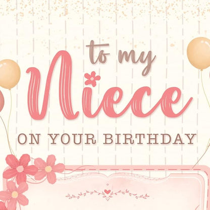 Prime Greetings Birthday Card For Niece, Made in America, Eco-Friendly, Thick Card Stock with Premium Envelope 5in x 7.75in, Packaged in Protective Mailer