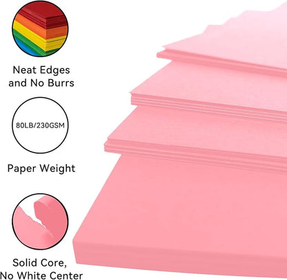 25Sheets Light Pink Cardstock Paper, 8.5 x 11 Card stock for Cricut, Thick Construction Paper for Card Making, Scrapbooking, Craft 90 lb / 250 gsm (Light Pink)…