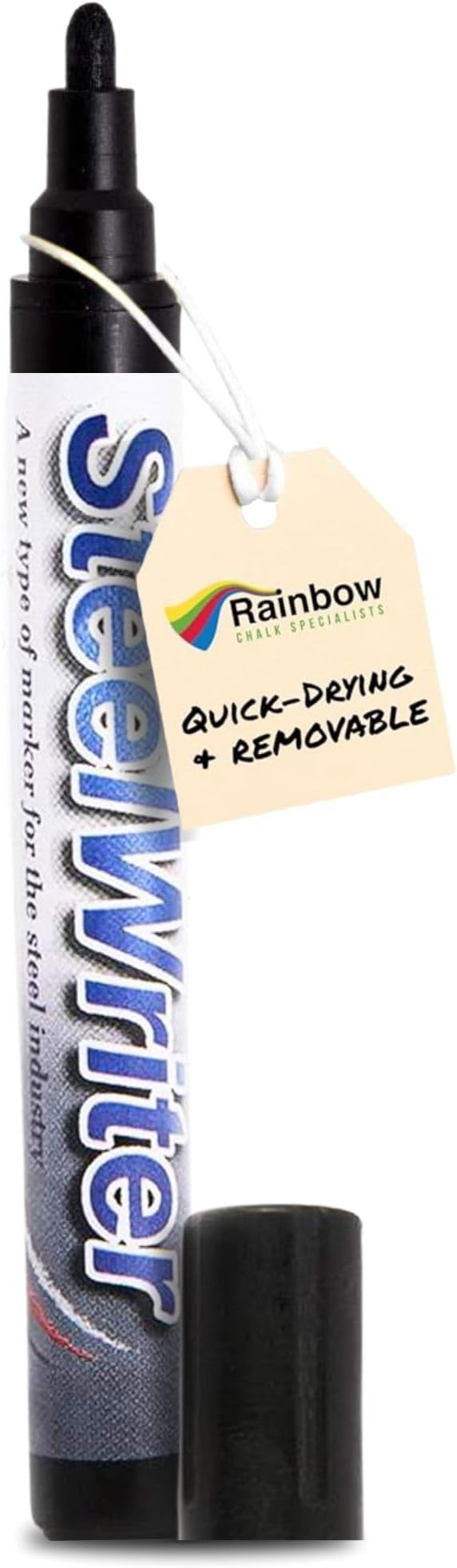 Metal Marking Paint Pen - Industrial Marker For Writing & Drawing on Steel and Metals - Washable Removable Paint Markers For Metal, Wet Erase Metal Paint, Black Paint Pen for Construction and Welders