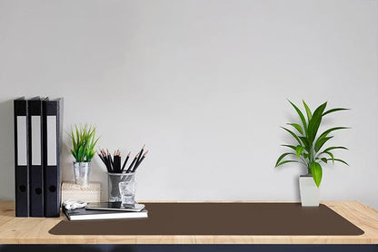 ‎Boutilon Leather Desk Pad 30" x14",Non-Slip Mouse Pad,Office Desk Mat,Waterprooft PU Leather Desk Blotter,Desk Pad Protector,Desk Writing Pad for Home Office Decor (M-Coffee)