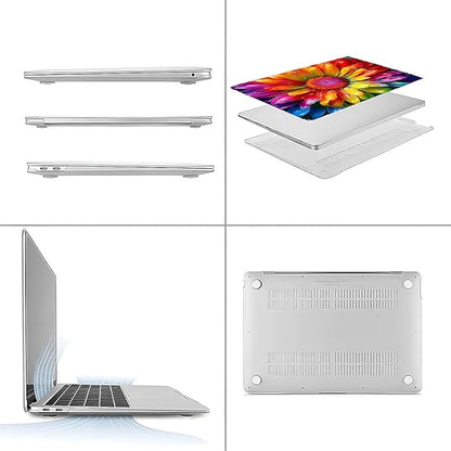 Compatible with 16.2 Inch MacBook Pro 2485/A2780, Colorful Rainbow Sunflowers Hard Plastic Shell Cover Case