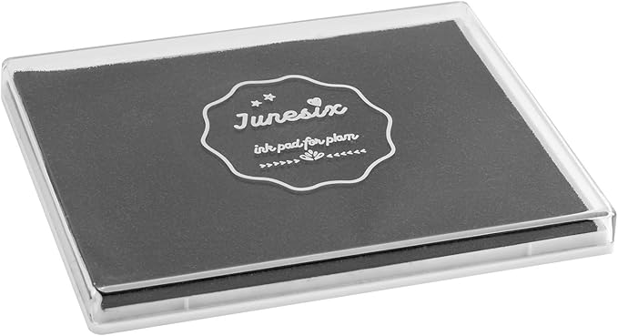 Ink Pad, 5x4'' Washable Stamp Ink Pad for Kids, Black