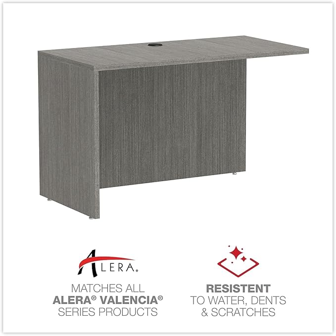 Alera ALEVA354824GY 47.25 in. x 23.63 in. x 29.5 in. Valencia Series Reversible Return/Bridge Shell - Gray