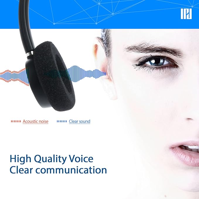 IPD IPH-165 Phone Headset with Noise Cancelling Microphone for Office and Call Center-Compatible with Avaya 1608 1616 9601 9608 9611 9611G 9620 9621 9630 9631 9640 9641 9650 9670 J139 J159 J169 J179