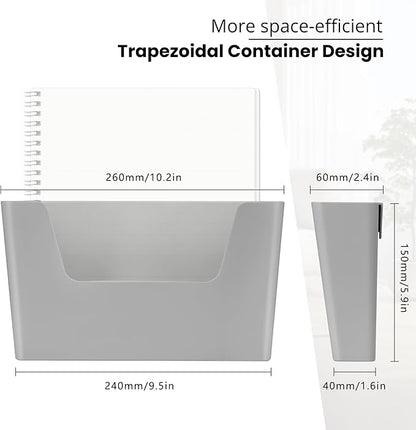 YOHOM No Drilling File Holders (Grey 3)