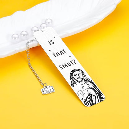 is That Smutt Jesus Bookmark, Gag Gift for Female Friends Booklover, Christmas Stocking Stuffer, Gag Gift, Book Accessories for Reading Lovers,Funny Bookmark for Women, White Elephant Gifts