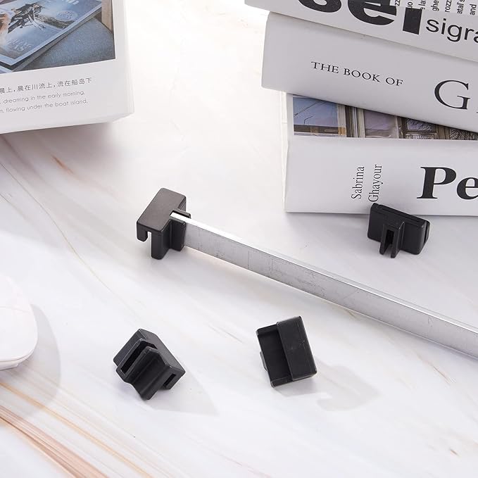 Epakh 8 Pieces Metal Hanging File Rail Clip File Divider Rail Clips 4 Pieces File Cabinet Rails for Hanging File Folder Frame for File Storage