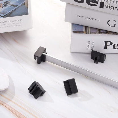 Epakh 8 Pieces Metal Hanging File Rail Clip File Divider Rail Clips 4 Pieces File Cabinet Rails for Hanging File Folder Frame for File Storage