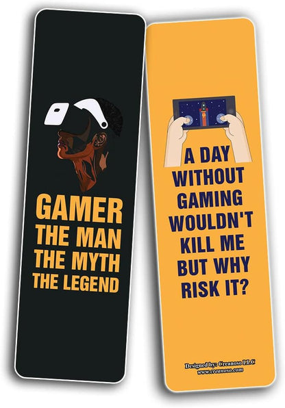Creanoso I am a Gamer Series 2 Bookmarks (2-Sets X 6 Cards) – Daily Inspirational Card Set – Interesting Book Page Clippers – Great Gifts for Adults and Professionals