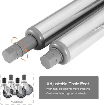 Stainless Steel Work Table for Prep & Work 24 x 36 inches, 3ft, Commercial Heavy Duty Kitchen Table for Restaurant, Home, Hotel, Kitchen Prep Table