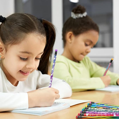 ArtCreativity 150 PC Pencil Assortment for Kids, Fun Assorted Number 2 Pencils, Bulk Wooden Writing Pencils with Erasers, Teacher Supplies for Classroom, Student Reward, Stationery Party Favors