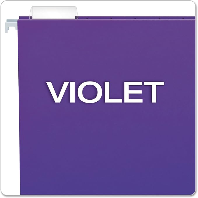 Pendaflex Recycled Hanging Folders, Letter Size, Violet, 1/5 Cut, 25/BX (81611)