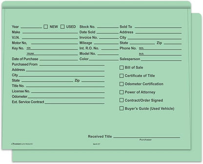 Printed Heavy Duty Deal Jackets - Green (100 Shrink Wrapped)