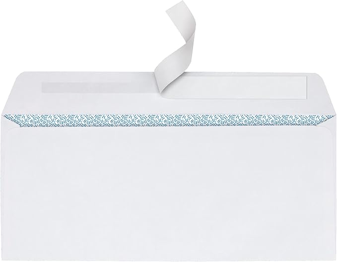 Office Depot Clean Seal(TM) Security Window Envelopes, #10 (4 1/8in. x 9 1/2in.), White, Pack Of 250, 77292
