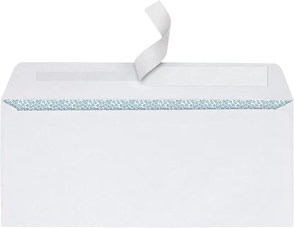 Office Depot Clean Seal(TM) Security Window Envelopes, #10 (4 1/8in. x 9 1/2in.), White, Pack Of 250, 77292