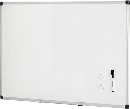 Amazon Basics Magnetic Dry Erase Whiteboard, 36"W x 24"H, Aluminum Frame, Silver/White